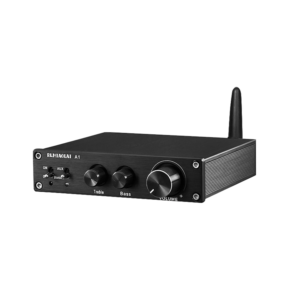 PJ.MIAOLAI HiFi Bluetooth 5.0 TPA3116D2 Digital Amplifier Stereo Home Audio 100W×2 Treble Bass Control For Home Sound Theater