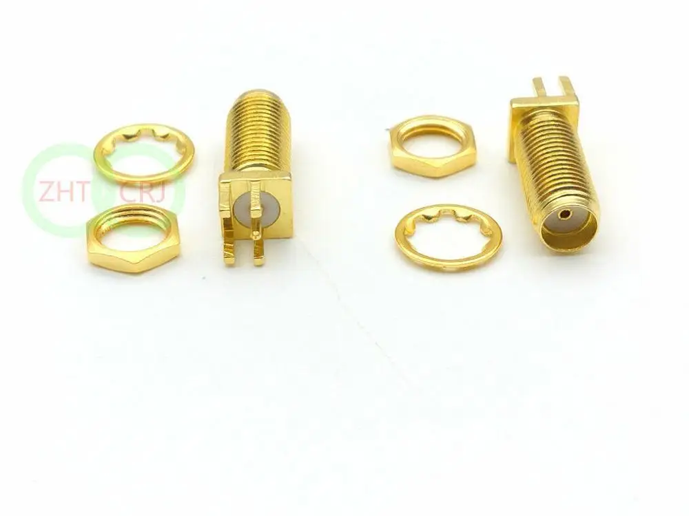 Imagem -02 - Sma Feminino Antepara Solda Pcb Clip Edge Mount Conector rf 15 mm 100 Pcs 400 Pcs 100pcs 400pcs