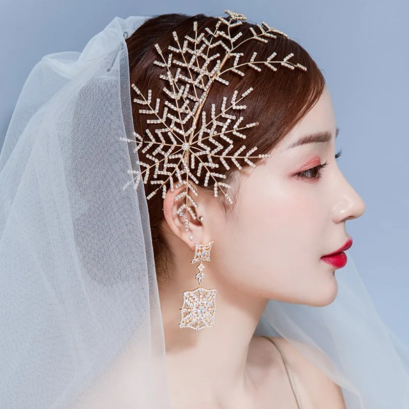 Himstory งานแต่งงานเจ้าสาว Hairpins สาขาคริสตัล Hairgrips เครื่องประดับผมอุปกรณ์เสริม Pins Hairwear เครื่องประดับ