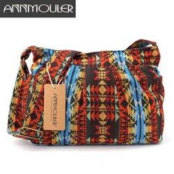 Annmouler Large Capacity Women Shoulder Bag Vintage Brand Crossbody Bag Multi-pockets Messenger Hobo Bag for Girls