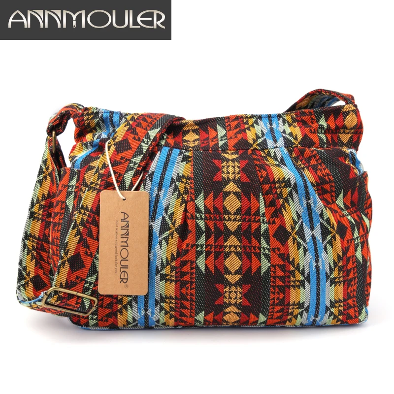 Annmouler duża pojemność damska torba na ramię Vintage marka Crossbody torba multi-kieszenie torba kurierska Hobo dla dziewczynek