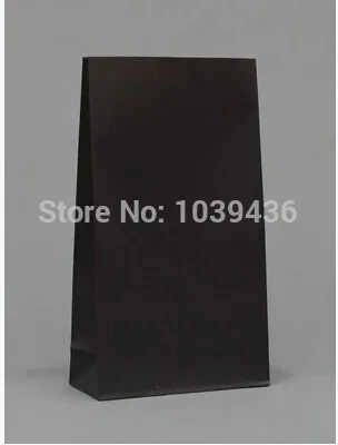 

Size 23cm * 12cm * 7.5cm Black Paper Gift Bag without handle boutique cosmetics jewelry packaging kraft paper bags 100pcs/lot