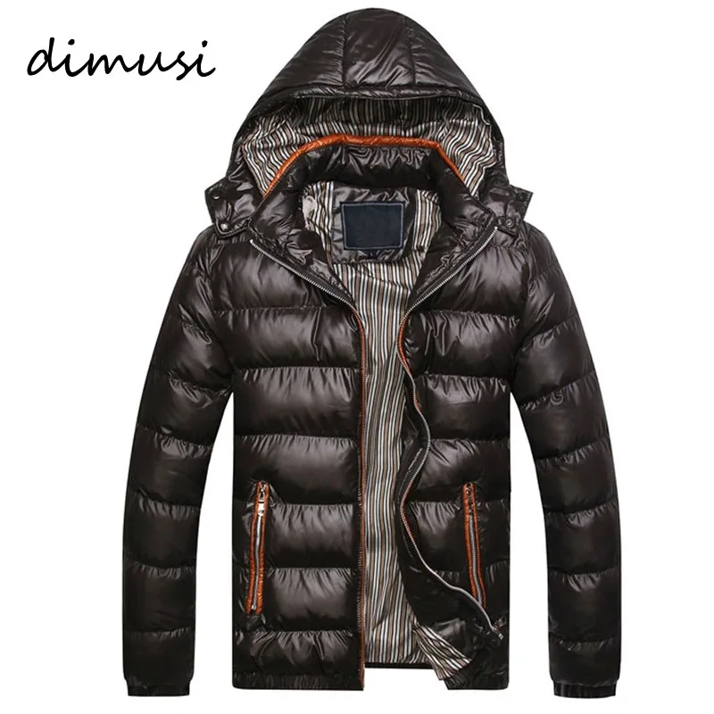 DIMUSI nowa męska kurtka zimowa moda z kapturem termiczne bawełniane puchowe parki męskie bluzy w stylu casual marka odzież ciepły płaszcz 5XL, PA064