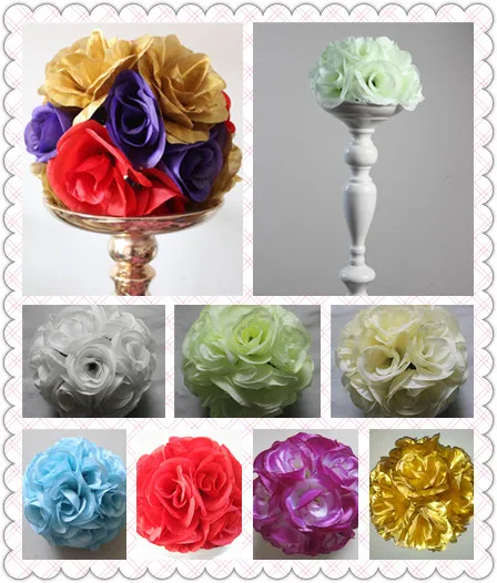 SPR 20PCS/lot 15cm dia. wedding kissing flower ball  rose wedding flower ball decoration table centerpiece 22 colors available