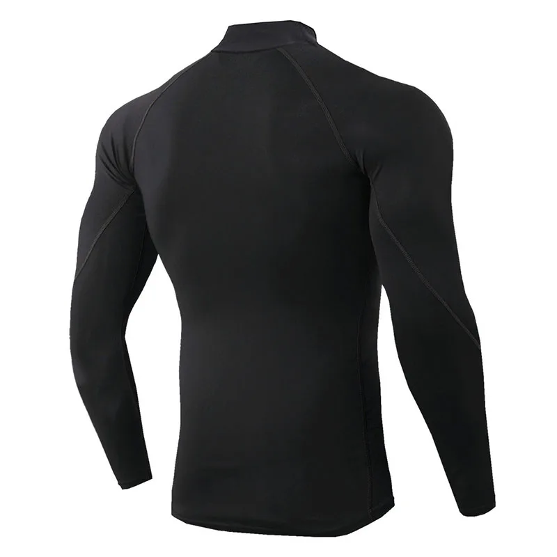 Thermal Underwear For Men High Collar Camiseta Termica Sport Thermo Shirt Quick Dry Compressed Underwear Clothes Men Bielizna