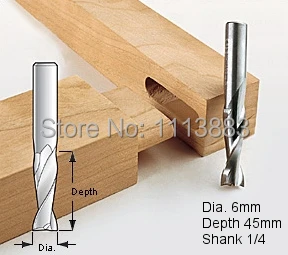 SET of 4PCS, 6,8,10,12mm, Upcut Spiral Router Bit, 1/2 and 1/4 Shank