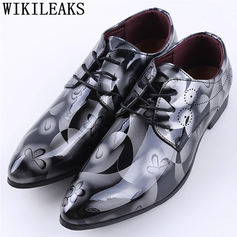 Men Wedding Shoes Prom Shoes Men Elegant Coiffeur Pointed Shoes Men Formal Luxury Brand Zapatos Hombre Vestir Bayan Ayakkabi