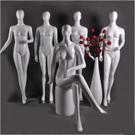 Top level White Color Fiberglass Female Mannequin Full Body Model Factory Direct Sell