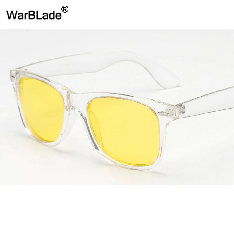 WarBLade Vintage Polarized Sunglasses Men Women Yellow Lens Night Driving Safety Sunglasses Rivet Metal Design Retro Sun glasses