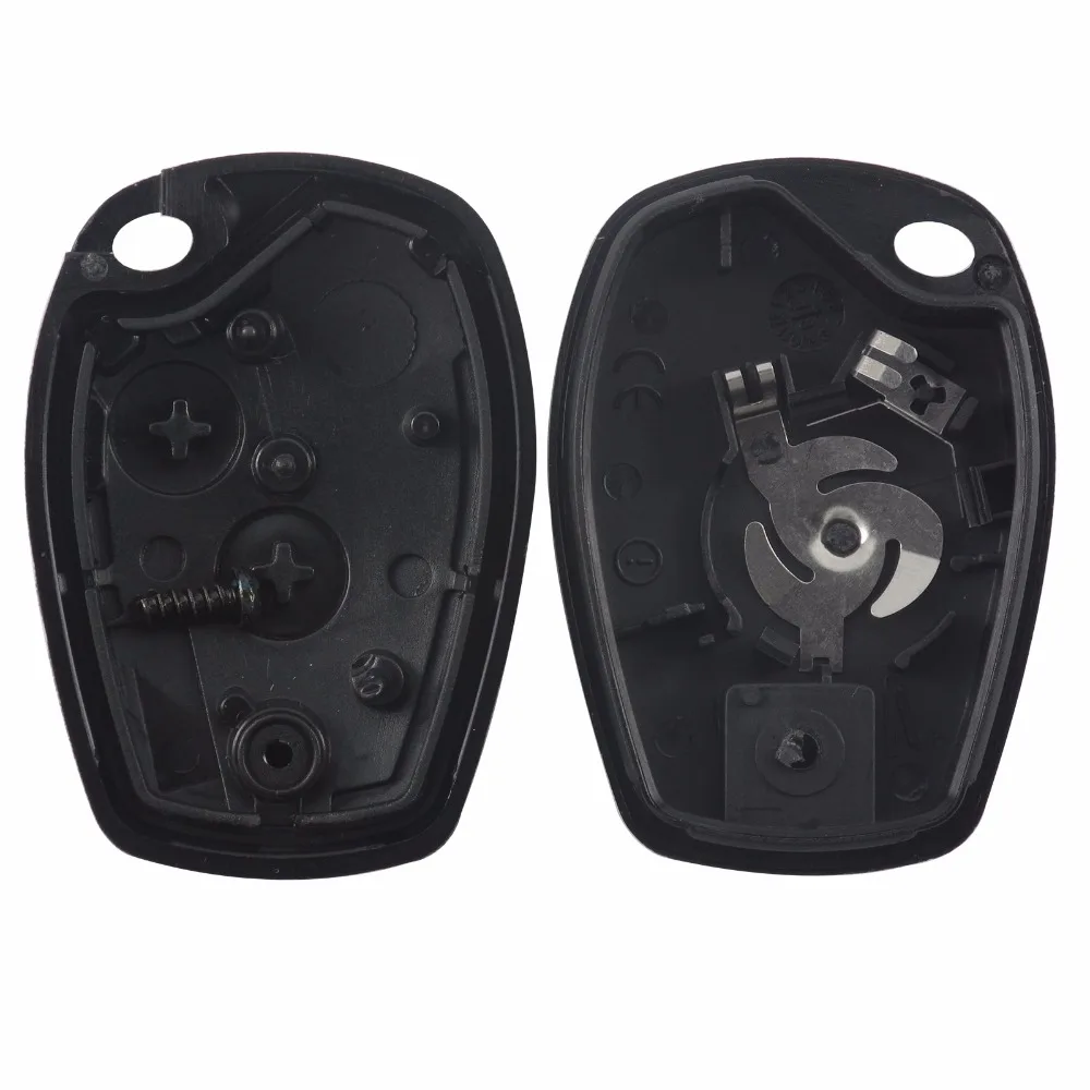 Jingyuqin ปลอกกุญแจรถ2ปุ่ม10ชิ้น/ล็อตสำหรับ Renault Dacia Modus CLIO 3 twingo kangoo 2