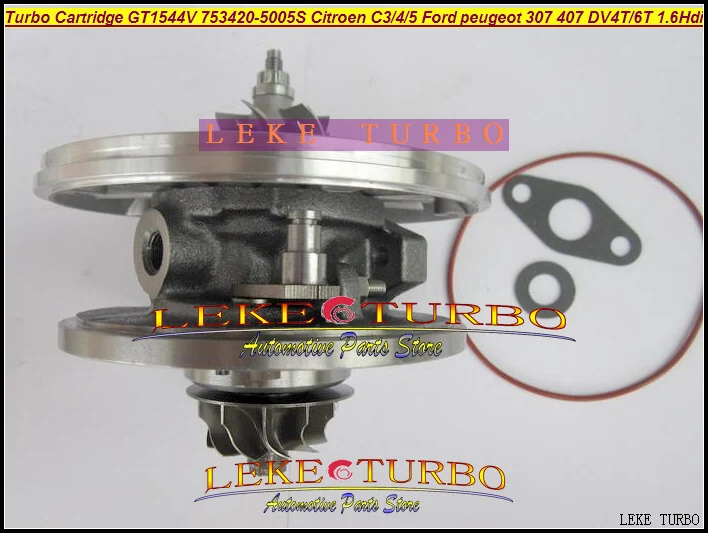 TURBO Cartridge CHRA GT1544V 750030 753420 740821 740821-0002 Turbocharger For FORD For CITROEN C3 C4 C5 307 407 DV4T DV6T 1.6L