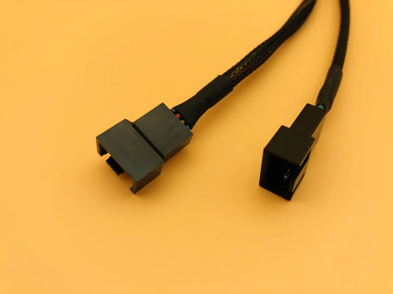 5 PCS 30 ซม. พัดลมคอมพิวเตอร์สาย 4Pin หญิง Y - Splitter คู่ 3/4 พินเมนบอร์ดพัดลมเชื่อมต่อ Splitter Power Cable Adapter