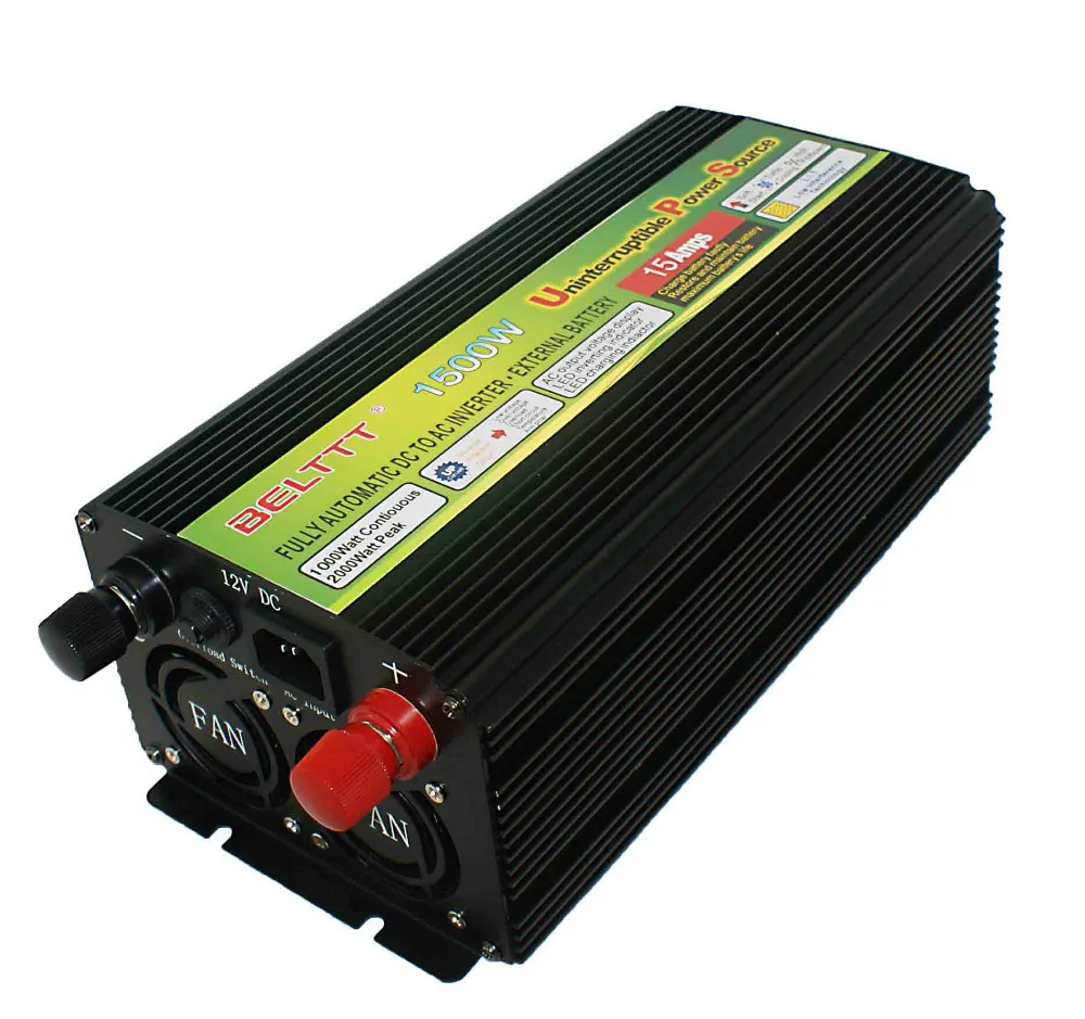 BELTTT 1 Year warranty DC12V to AC220V 1500W Inverter with built-in battery charger