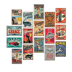 GARAGE FULL SERVICE Vintage Metal signs Car Garage Retro Poster Bar Wall Decor Plaque Painting art 20x30 CM