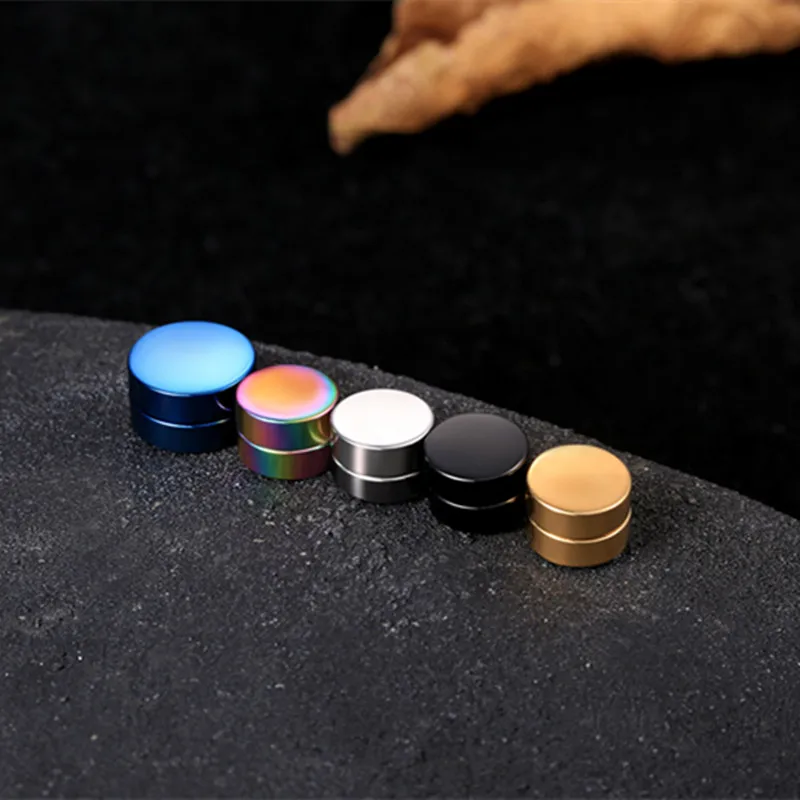 1piece 6/8/10/12 mm New Popular Magnetic Health Magnet Earring For Men Women And Kids Punk Ear Stud Non Piercing Earrings