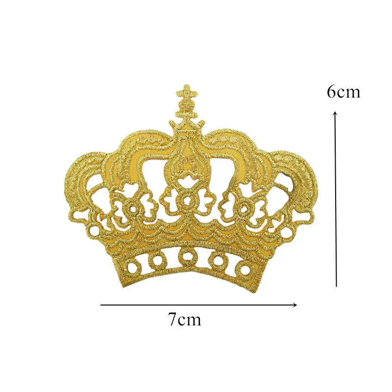 Embroidery Patch Sew Iron On Royal Imperial Crown King Embroidered Patches Badges For Bag Jeans Hat T Shirt DIY Appliques Craft