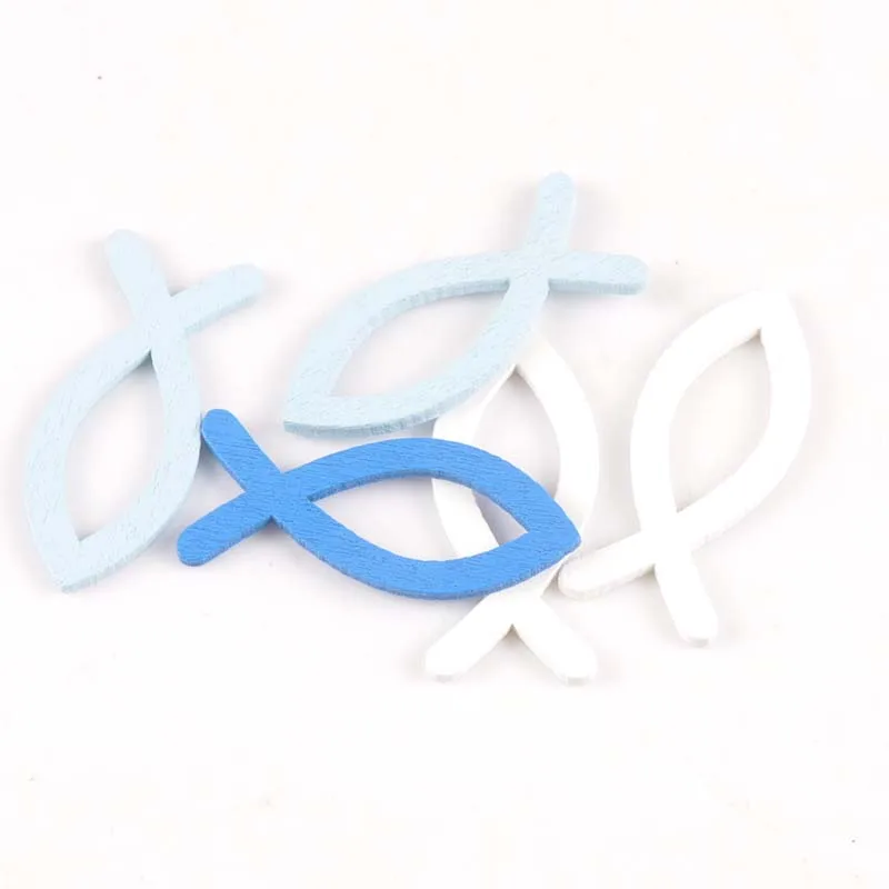 50pcs anchor/ship/rudder pattern Blue wood pendant Scrapbooking Carft for Home Drop Hanging decoration diy 20-35mm MT1969