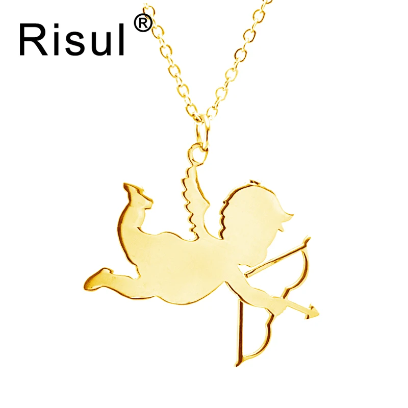 

Risul Cupid's arrow Charm Pendant Women necklace Jewerly both sides Mirror Polish stainless steel high quality wholesale 50pcs