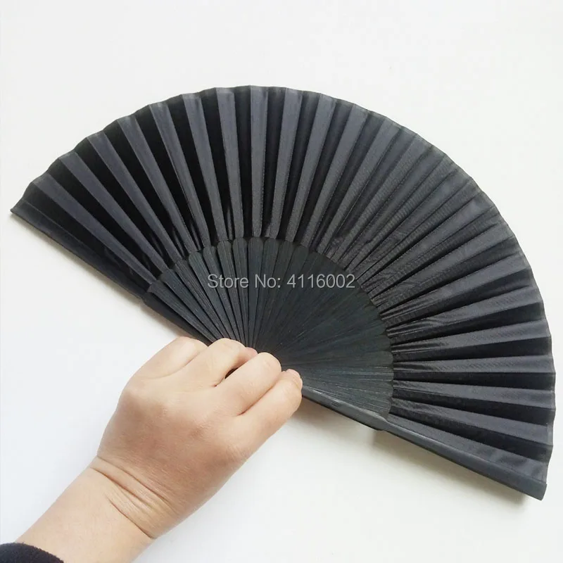 50pcs Black Color Men Folding Hand Fan 21cm Summer Portable Souvenir Decor Handheld Fan Wedding Party Favor