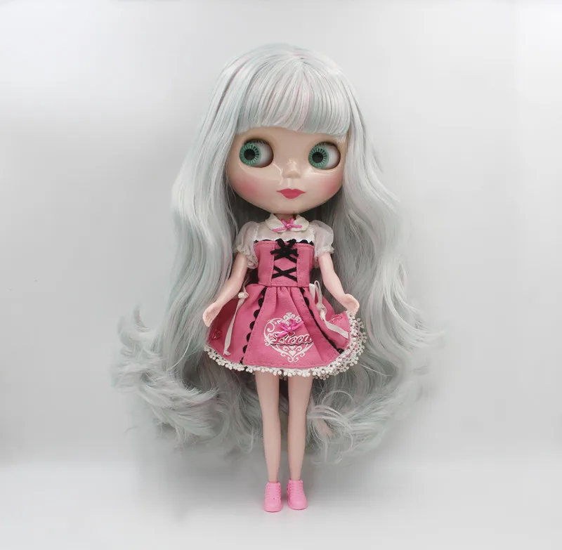 

Free Shipping big discount RBL-543 DIY Nude Blyth doll birthday gift for girl 4colour big eye doll with beautiful Hair cute toy