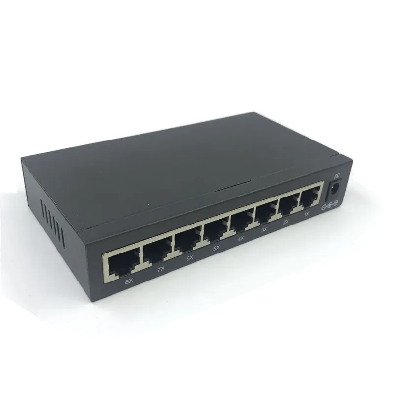 12V24v8 Port Reverse PoE Switch Power Supply Nirkabel Routing AP Haikang Kamera Jaringan Isolasi Lightning Protection Dua Power