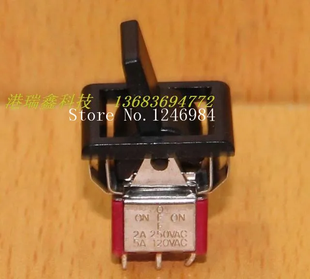 [SA] R8018-P14 dual six-foot  ON-OFF-ON stalls black handle small toggle switch toggle switch Taiwan SH T80-R--50pcs/lot