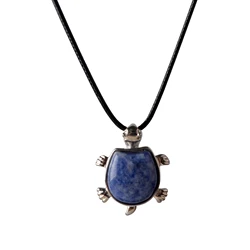 Lapis Lazuli Turtle Nacklace Natural Crystal Quartz Red carnelian stones Collars Necklace Jewelry