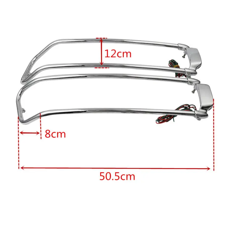 TCMT-alforja con tapa para motocicleta, luz LED de riel superior para Harley Touring modelos Electra Road Glide FLHR FLHTC FLHX FLTR 2014-2020