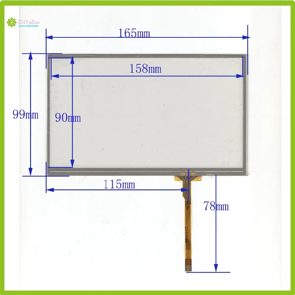 ZhiYuSun 070193  7 lins Touch Screen  165mm*98mm  glass Industrial use 165*98 resistive touchsensor Contact point