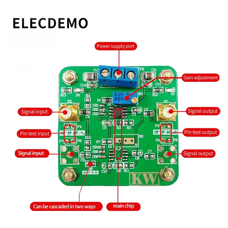 OPA365 Modul Tinggi Kinerja Operasional Amplifier Modul 50MHz Bandwidth Nol Crossover Distorsi Topologi