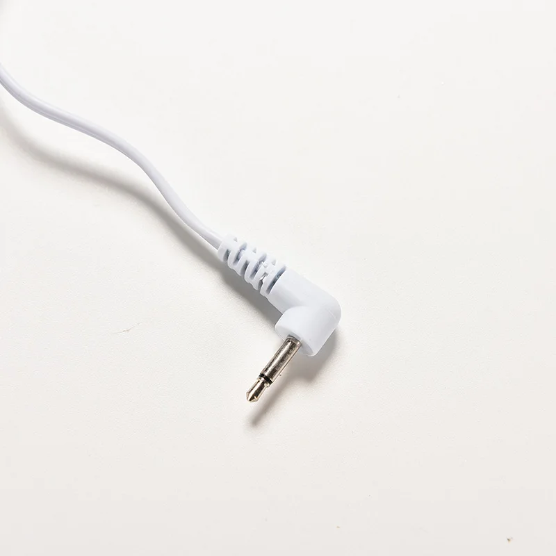 1 sztuk 2.5mm połączenie masaż i relaks biały elektroterapia elektrody przewody przyłączeniowe kabel do masażer Tens gorąca sprzedaż — zdjęcie 6