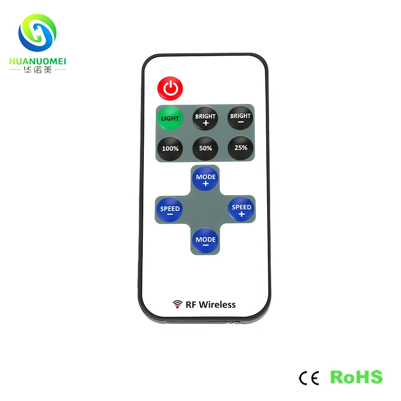 high quality single color led dimmer controller DC5~24V 11keys Mini wireless RF LED Controller 5050 3528 led Strip light module