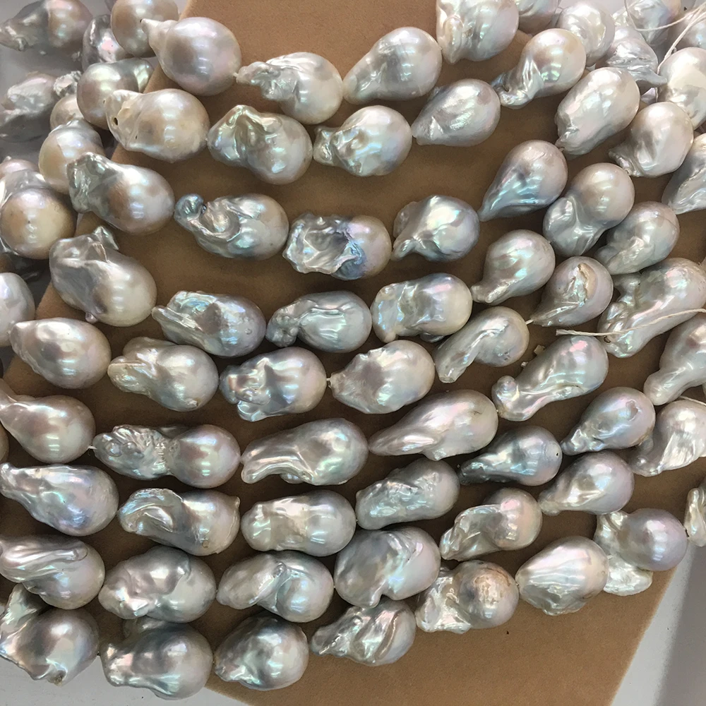 pearl beads,100% Nature freshwater loose pearl with  baroque shape, BIG BAROQUE shape pearl .15-22 mm,nice nature color