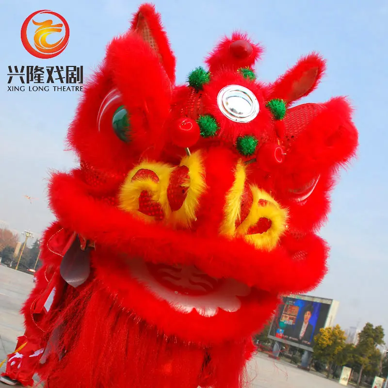 Southern Style Lion Dance Costume Performance Lion Dance Factory directly sell double adult lion dance Lion dance props