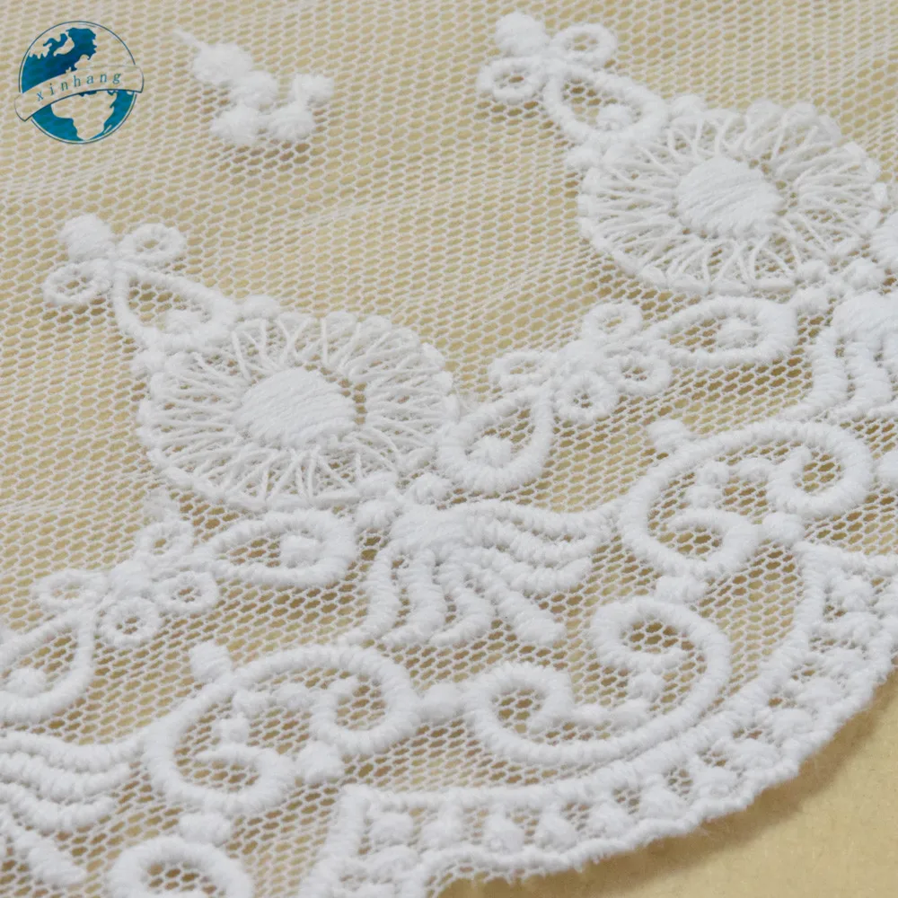 Cotton Embroidery Lace Sewing Ribbon Guipure Trim Wedding Decoration DIY Dolls Colthes Garment Accessories Lace Edge#3395