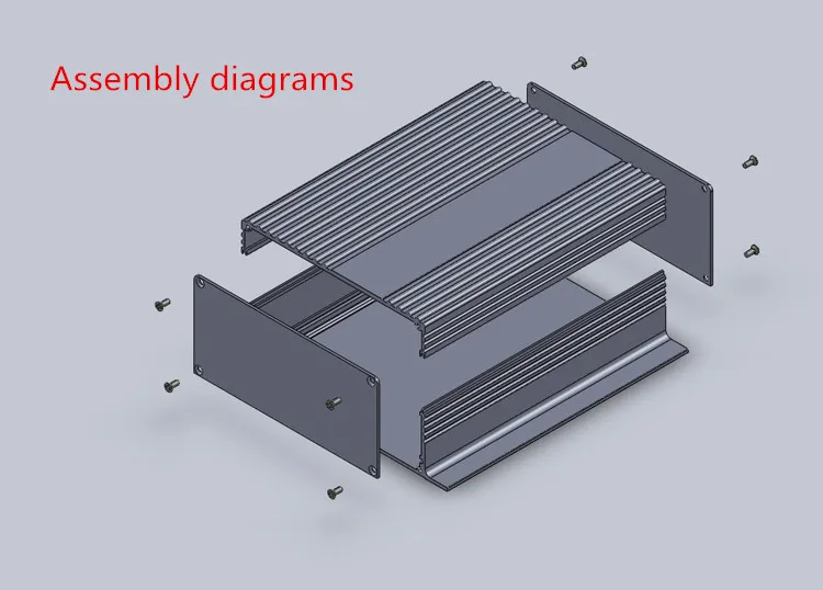 AMPกรณี147*55*155มิลลิเมตรมินิอลูมิเนียมเครื่องขยายเสียง/แยก/แปลงไฟ/ถอดรหัสเสียงกรณี/AMP E Nclosure/กรณี/DIYกล่อง