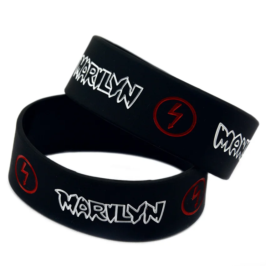 1 PC Marilyn Manson Silicone Bracelet One Inch Wide for Music Concert