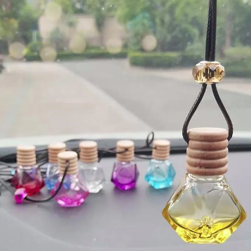 

Diamond Hanging Car Perfume Bottles Steam Car Accessories Bottle Empty Bottle F20172830