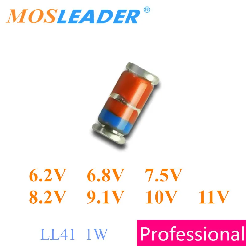 

Mosleader 5000PCS LL41 1W ZM4735 6.2V ZM4736 6.8V ZM4737 7.5V ZM4738 8.2V ZM4739 9.1V ZM4740 10V ZM4741 11V Chinese zeners