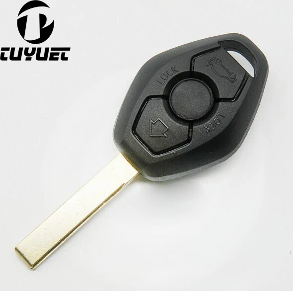 3 Buttons FOB Car Key Case For BMW X5.X3.320.325.520.523.525.530 remote key shell Backside with the Words 315MHZ