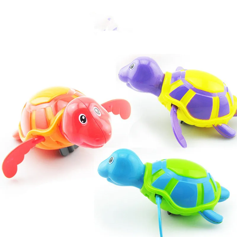 Baby Wind Up Toys Bath Toys Lovely Turtle Fish Shark Hippo Clockwork Chain Animal Swimming Toys Kids Bathtime toy Classic Toys