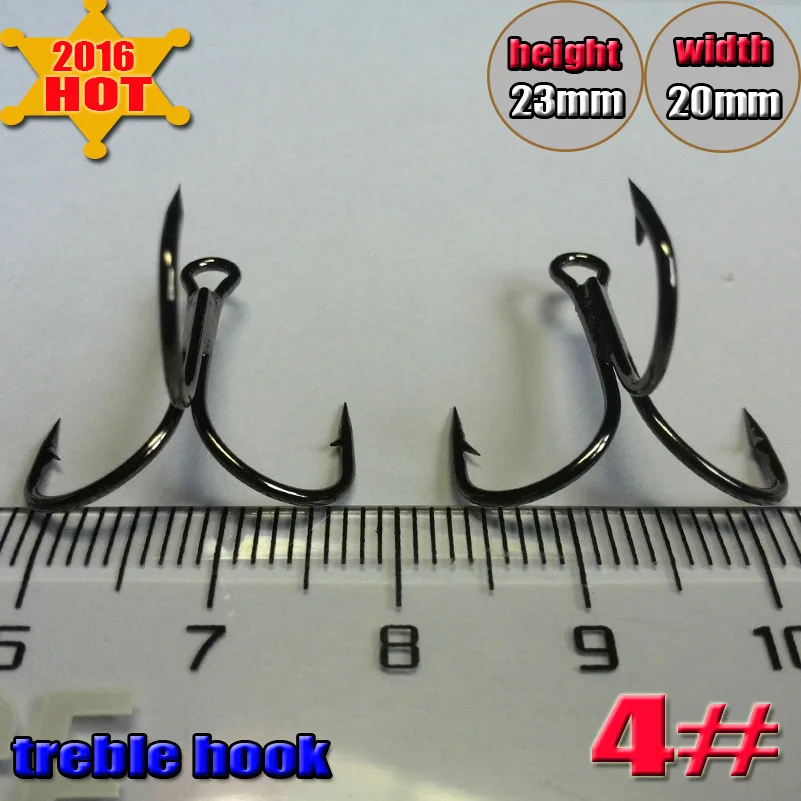 2023HOT  high-carbon steel Treble Fishing Hooks  High Quality size:4# 5000pcs/ot