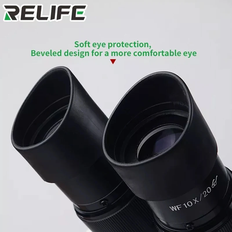 RELIFE RL-M2 7-45 مرات مجهر المجهر التفتيش PCB إصلاح المجهر 144 LED ضوء مصدر الهاتف إصلاح أداة