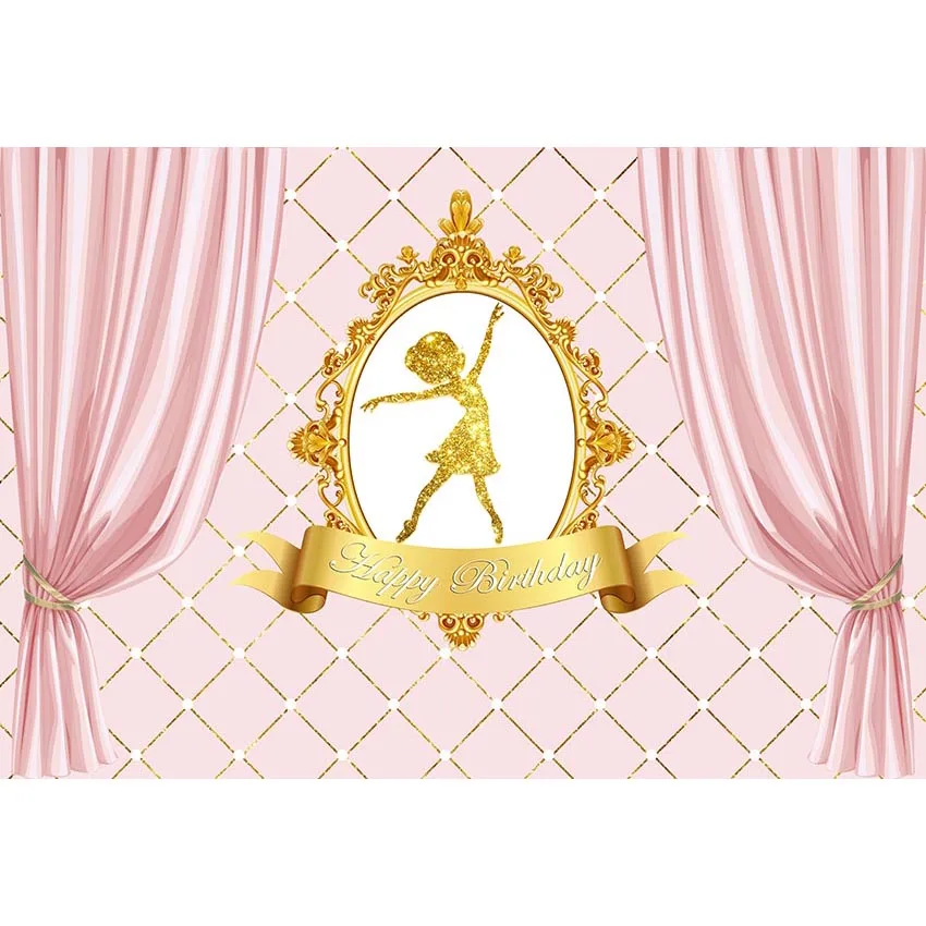 MEHOFOTO photo backgrounds for photo studio Ballerina girl theme birthday party pink photography backdrops Custom backdrop