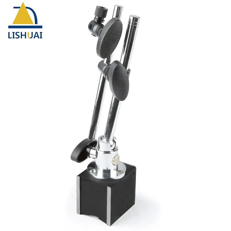 Imagem -04 - Suporte Base Magnética Dial Indicator Indicador Magnético Suporte Duplo Pólo Ajustável Força Magnética 80kg