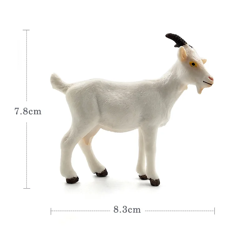 Simulation White Goat Sheep Animal Model Figurine Diy Home Decor Miniature Fairy Garden Decoration Accessories Modern