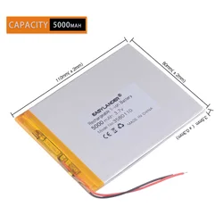 3.7V 5000mAh 3580110 Rechargeable Lithium Li-ion Polymer Battery for 8inch N83 N86 A85 A86 Tablet PC
