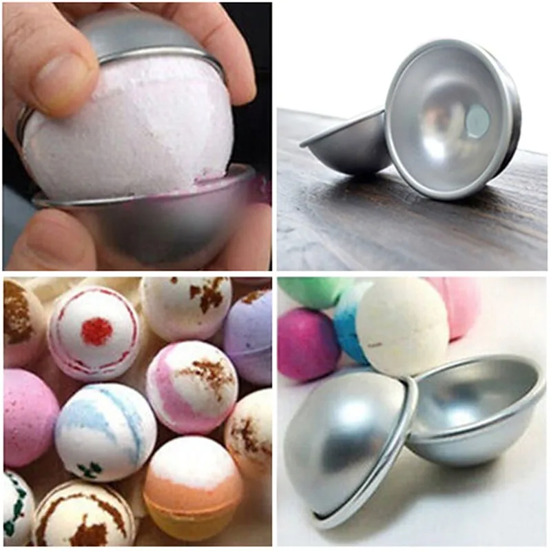 

2000pcs Hot 3D Aluminum Ball Sphere Cake Pan Tin DIY Baking Pastry Ball Mold Tools Mould Kitchen Molds Bath Bomb Bakeware ZA0567