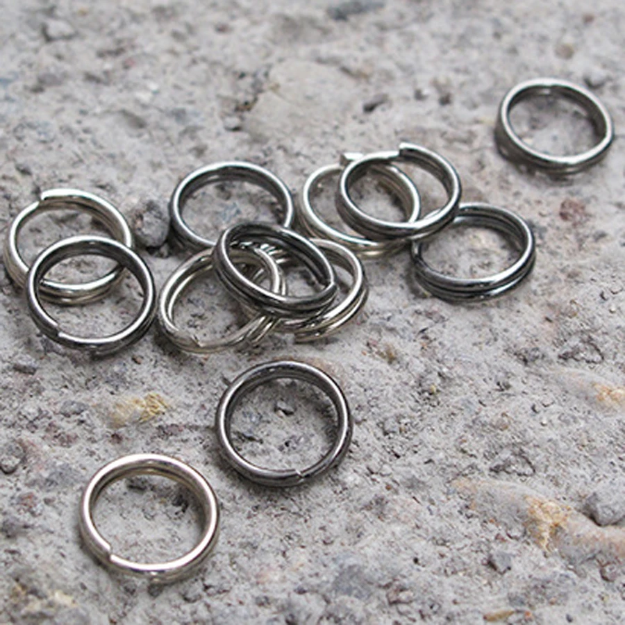 10PCS 10mm Diameter Split Key Ring Ultra Small Alloy Keychain Metal Wire Circle Keyring Creative DIY Accessories J079