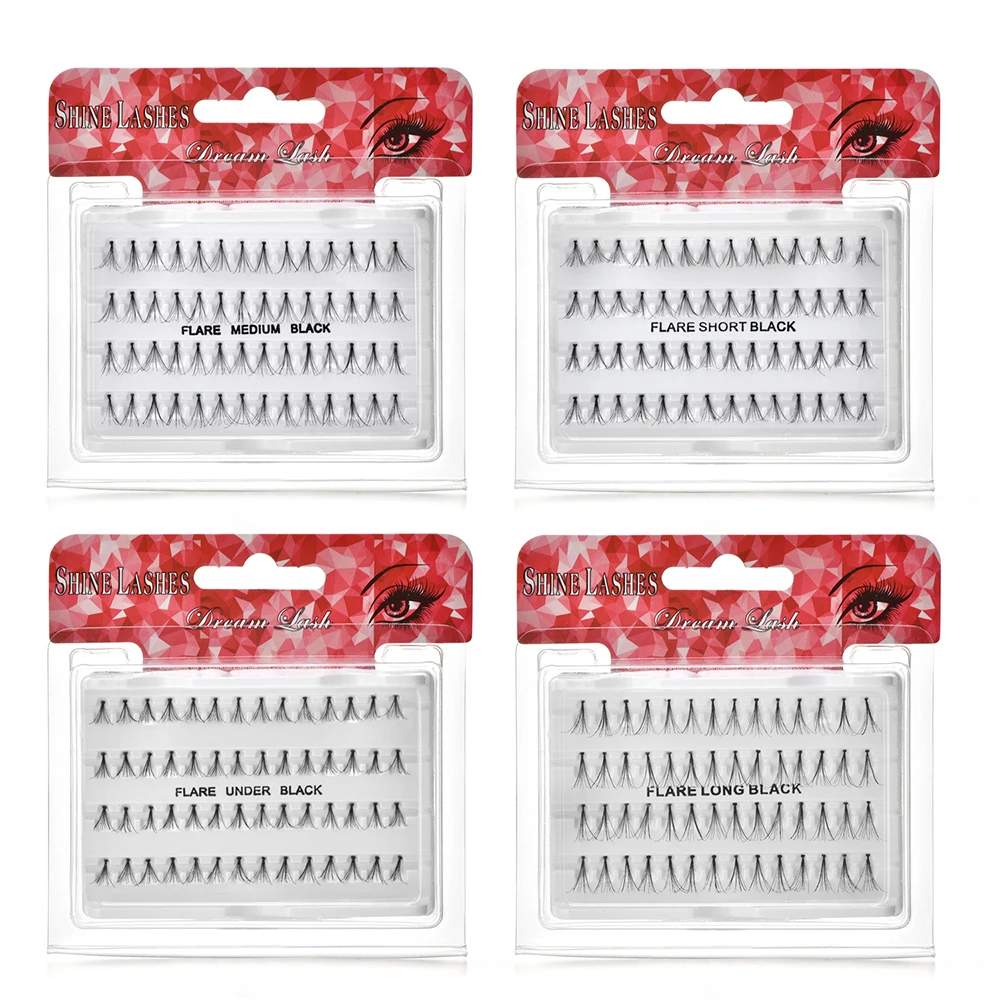 40packs Premade Eyelashes Knot Free Cluster Lash Individual Eyelash Extension False Eye Lashes Makeup Tool Volume Russia Lash